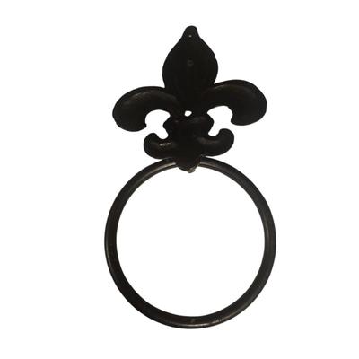 Fluer de Lis Iron Towel Holder