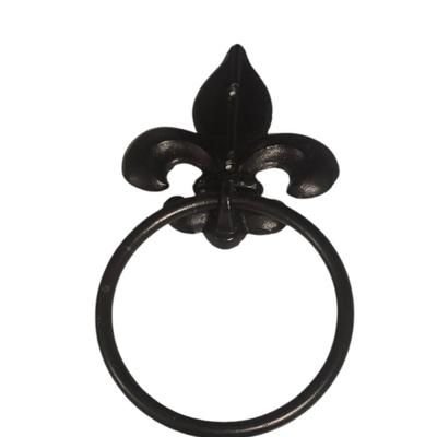 Fluer de Lis Iron Towel Holder