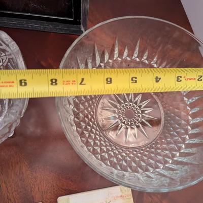 Home Decor Saw-tooth Hand Cut Crystal Bowl Lamps