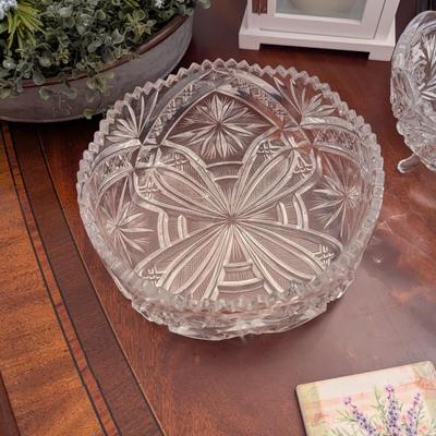 Home Decor Saw-tooth Hand Cut Crystal Bowl Lamps