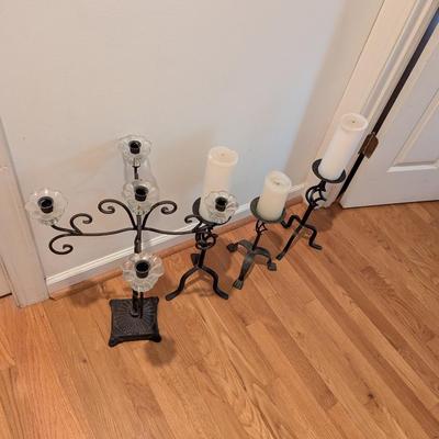 Metal Candle Holders Different Sizes