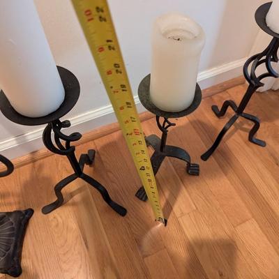 Metal Candle Holders Different Sizes