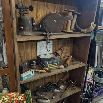 Wooden Shelving Unit Approx 33 1/8" x 11 1/2" x 64 1/8"