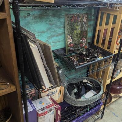 Metal Shelving Unit Approx 35" x 14 1/2" x 53"