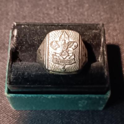VINTAGE BOY SCOUTS OF AMERICA RING AND PINS