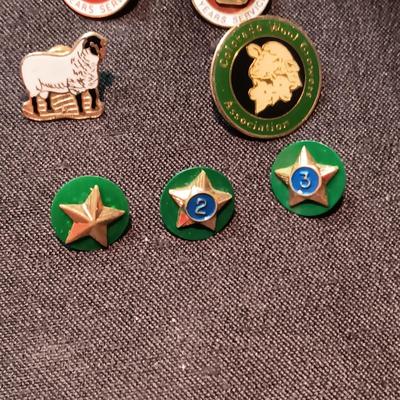 LAPEL SERVICE PINS, ENGRAVED BRACELET AND MORE