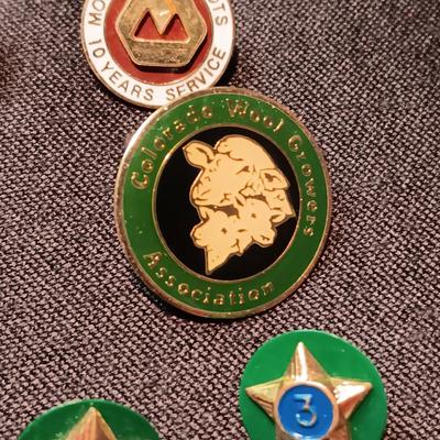 LAPEL SERVICE PINS, ENGRAVED BRACELET AND MORE