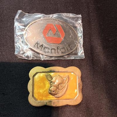 2 BELT BUCKLES