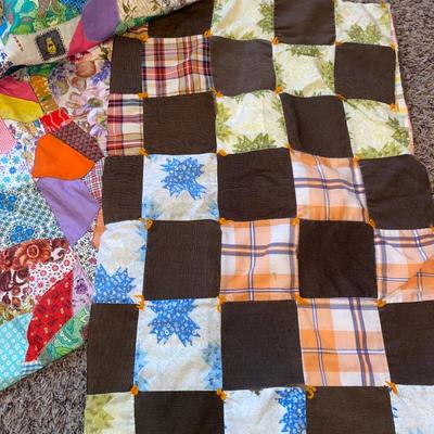 HANDMADE QUILT TOP AND BABY QUILT