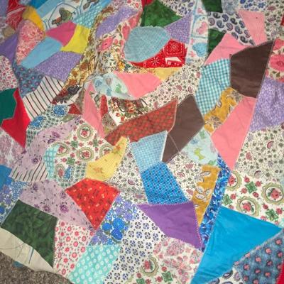 HANDMADE QUILT TOP AND BABY QUILT