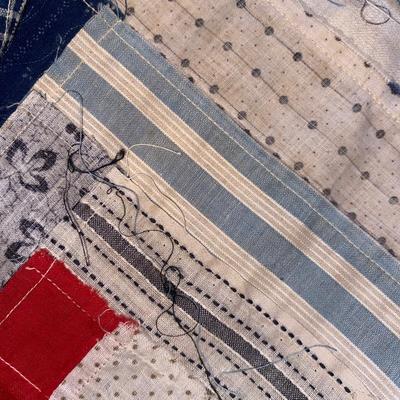 2 HANDMADE QUILT TOPS (1 HAND STITCHED, 1 MACHINE MADE)