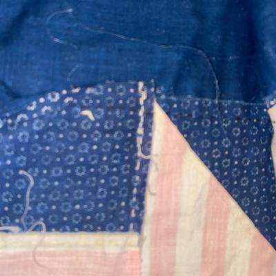 2 HANDMADE QUILT TOPS (1 HAND STITCHED, 1 MACHINE MADE)