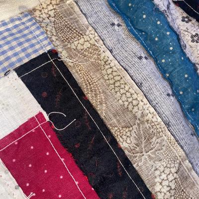2 HANDMADE QUILT TOPS (1 HAND STITCHED, 1 MACHINE MADE)