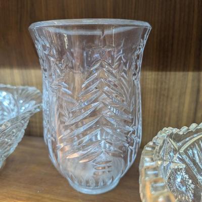 Vintage Pressed & Cut Glass Crystal Decor