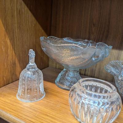Vintage Pressed & Cut Glass Crystal Decor