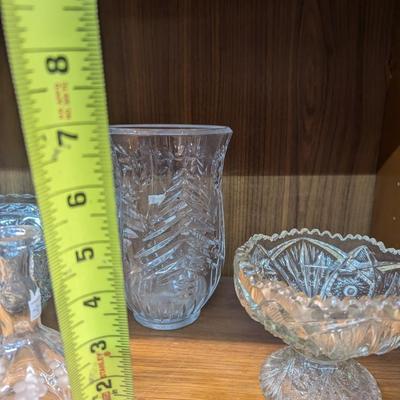 Vintage Pressed & Cut Glass Crystal Decor
