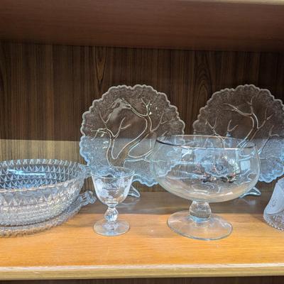 Hazel Atlas Orchard Clear Serving & Various Glass Pieces