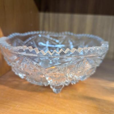 Various Glass/Crystal Serving Dishes & Bell