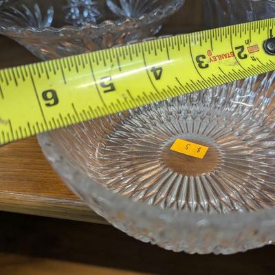 Various Glass/Crystal Serving Dishes & Bell