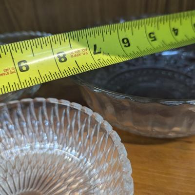 Various Glass/Crystal Serving Dishes & Bell