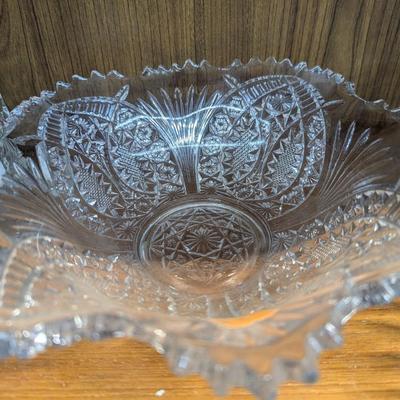 Gorham Cut Class Althea Oval Dish Concave Circle Details Decanter & Bowls