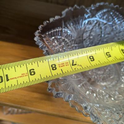 Gorham Cut Class Althea Oval Dish Concave Circle Details Decanter & Bowls