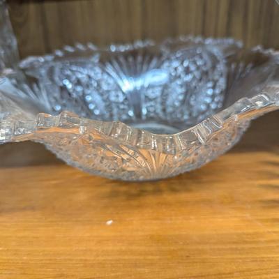 Gorham Cut Class Althea Oval Dish Concave Circle Details Decanter & Bowls
