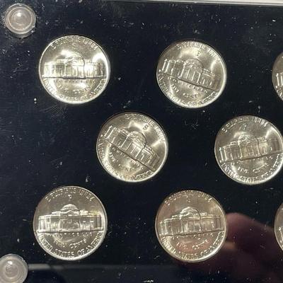 BOWERS & RUDDY 1942 - 1945-P/D/S Silver War Time Nickel Set 11-Coin Set in GEM BU in a Capital Holder as Pictured. Blast White w/Some...