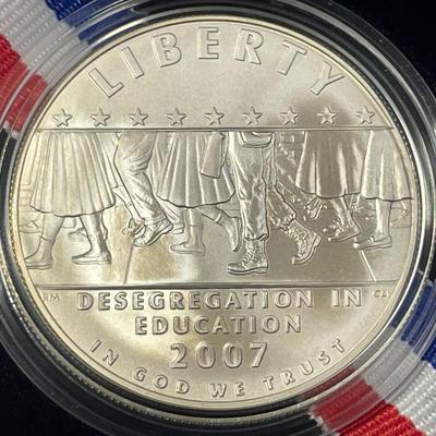 2007-P Little Rock High School Desegregation (BU) Commemorative Silver Dollar as Pictured. FREE DOMESTIC SHIPPING.