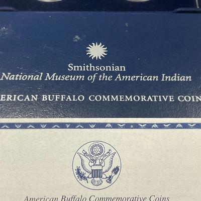 2001 US Mint Smithsonian American Buffalo Proof/BU Silver Dollars 2 Coin Set w/COA as Pictured. FREE DOMESTIC SHIPPING.