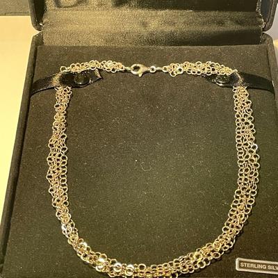 New Never Worn/Used Milor Sterling Silver 4-Strand 16" Link Necklace as Pictured. FREE DOMESTIC SHIPPING.
