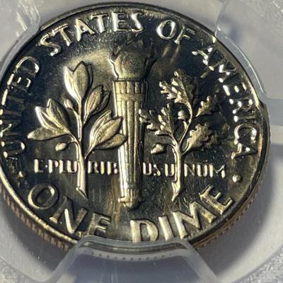 PCGS CERTIFIED 1967 SMS SP67 ROOSEVELT DIME AS PICTURED. FREE DOMESTIC SHIPPING.