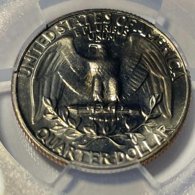 PCGS CERTIFIED 1966 SMS SP67 WASHINGTON QUARTER AS PICTURED. FREE DOMESTIC SHIPPING.