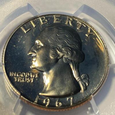 PCGS CERTIFIED 1967 SMS SP66 WASHINGTON QUARTER AS PICTURED. FREE DOMESTIC SHIPPING.