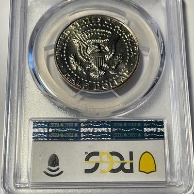 PCGS CERTIFIED 1987-P MS66 KENNEDY HALF DOLLAR AS PICTURED. FREE DOMESTIC SHIPPING.