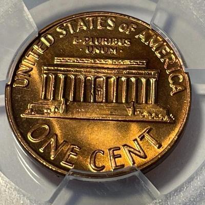 PCGS CERTIFIED 1969-D MS66 RED LINCOLN CENT AS PICTURED. FREE DOMESTIC SHIPPING.