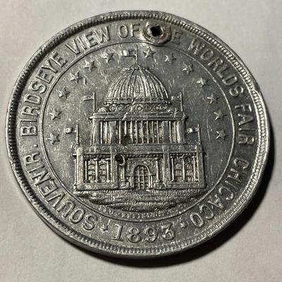 1893 Chicago World's Fair Columbian Exposition Souvenir of Opening (Aluminum Composition) 1.50" in Diameter as Pictured. FREE...