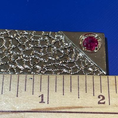 Vintage Mid-Century LIND 14K Gold Electro-Plate Money Clip in VG Never Used Preowned Condition.