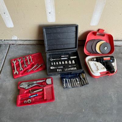 SOCKET SET, WEN 3/8" DRILL AND OTHER HAND TOOLS