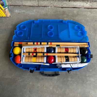 LIKE NEW CROQUET SET AND A YARD RING TOSS GAME