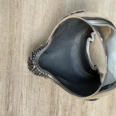 Celtic Timberwolf sterling silver ring size 12