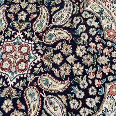 Round Oriental Area Rug 10.5" Diameter