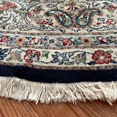 Round Oriental Area Rug 10.5" Diameter