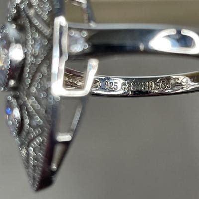 Art Deco style New Sterling Ring size 8.5