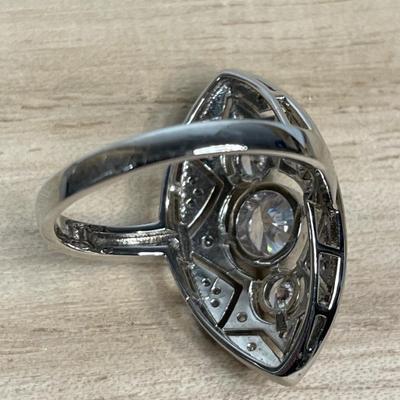 Art Deco style New Sterling Ring size 8.5