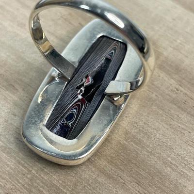Sterling silver Fordite Ring size 9