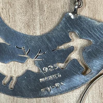 Mexican Sterling Deer hunter Earrings