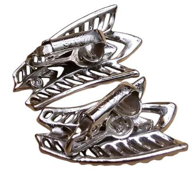 Vintage Coro Silver Tone Clip-on Earrings Signed
