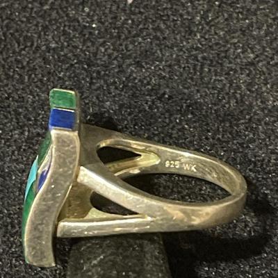 Sterling Silver Lapis Lazuli & Turquoise Ring