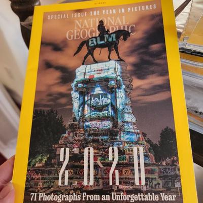 Stack of national geographics